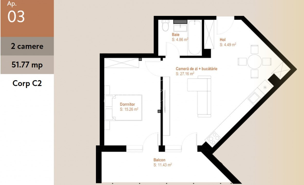 Apartamente 2 sau 3 camere, zona Vivo