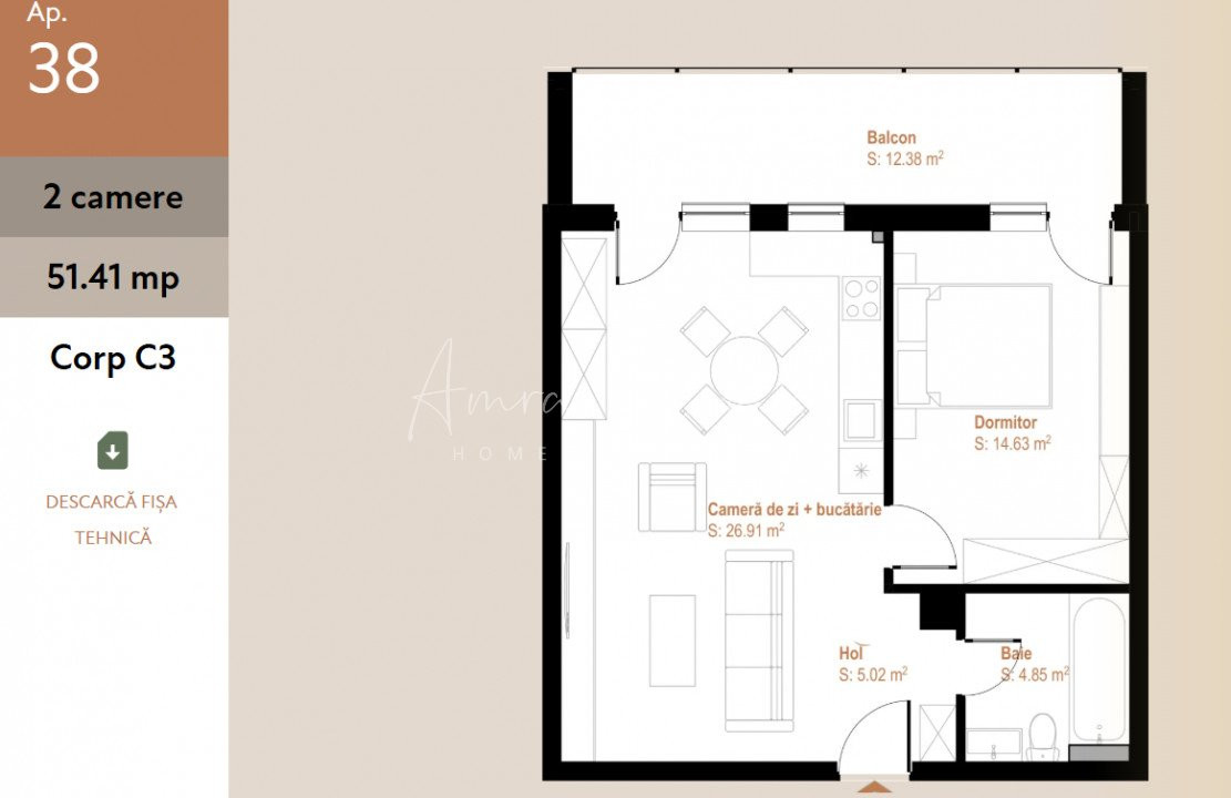 Apartamente 2 sau 3 camere, zona Vivo