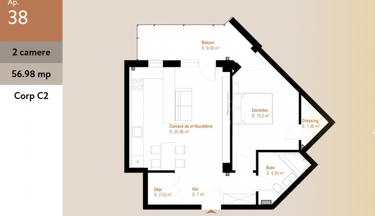 Apartamente 2 sau 3 camere, zona Vivo