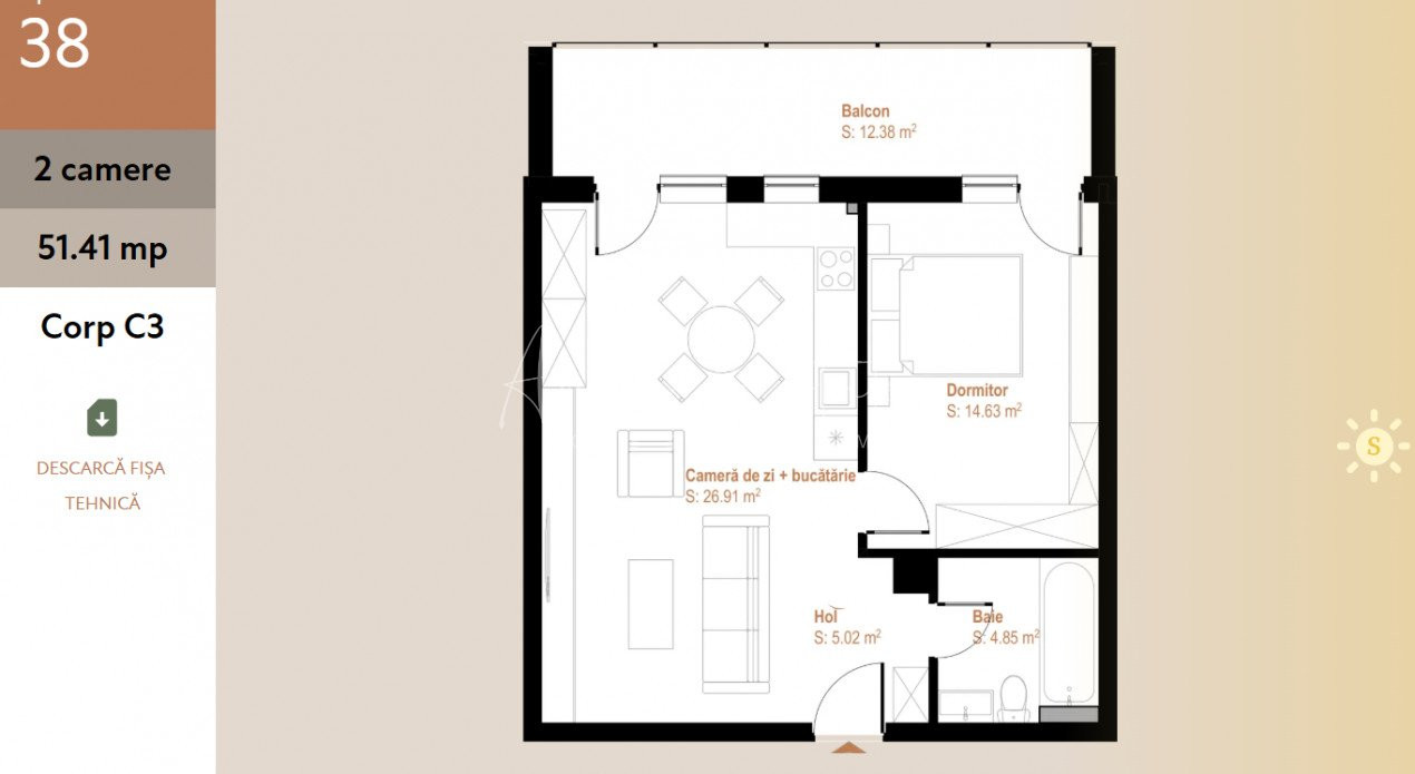 Apartamente 2 sau 3 camere, zona Vivo