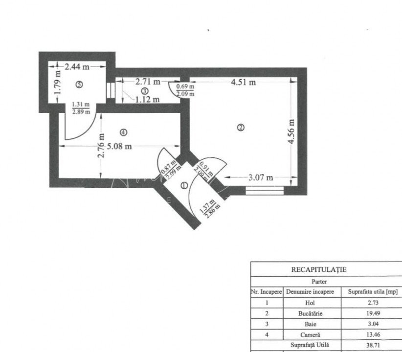Apartament cu 1 camera pe str.Regele Ferdinand